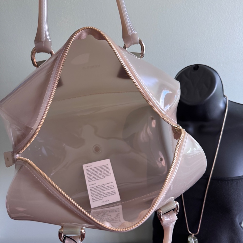 Furla Bag Top Handles Gray with Gold Accents, NWT, Jelly Candy Bag - Picture 10 of 10